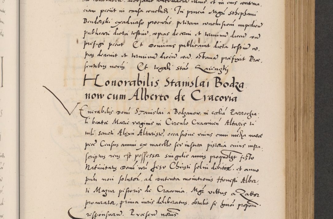 Zdjęcie nr 265 dla obiektu archiwalnego: Acta actorum causarum, sentenciarum diffinitivarum quam interloquutiorum, decretorum, obligationum, quietationum et constitutionum procuratorum coram reverndo domino Petri Porembski preposito Ossviencimensi, canonico et officiali Cracoviensi generali ad annum Dimini 1556, inditione quatuor decima, pontificatus sanctissimi in Christo patris domini Pauli divina providencia pape IIII anno ispius.