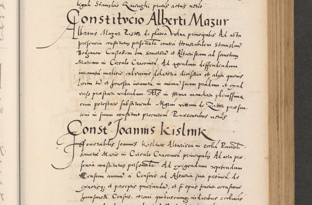 Zdjęcie nr 261 dla obiektu archiwalnego: Acta actorum causarum, sentenciarum diffinitivarum quam interloquutiorum, decretorum, obligationum, quietationum et constitutionum procuratorum coram reverndo domino Petri Porembski preposito Ossviencimensi, canonico et officiali Cracoviensi generali ad annum Dimini 1556, inditione quatuor decima, pontificatus sanctissimi in Christo patris domini Pauli divina providencia pape IIII anno ispius.