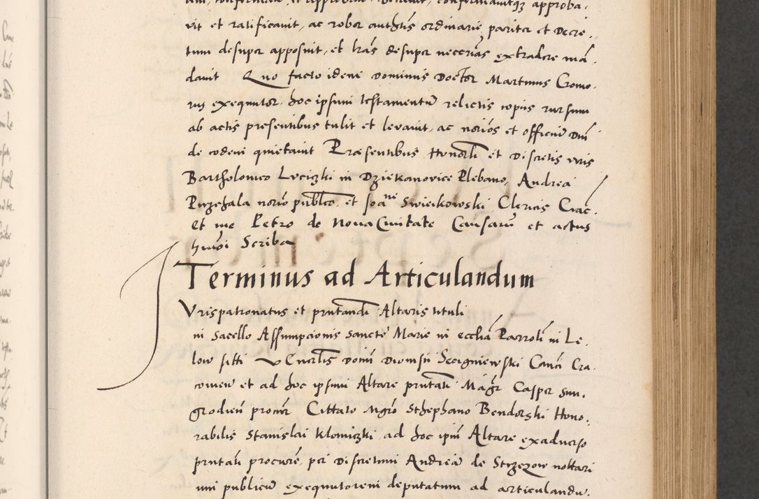 Zdjęcie nr 259 dla obiektu archiwalnego: Acta actorum causarum, sentenciarum diffinitivarum quam interloquutiorum, decretorum, obligationum, quietationum et constitutionum procuratorum coram reverndo domino Petri Porembski preposito Ossviencimensi, canonico et officiali Cracoviensi generali ad annum Dimini 1556, inditione quatuor decima, pontificatus sanctissimi in Christo patris domini Pauli divina providencia pape IIII anno ispius.