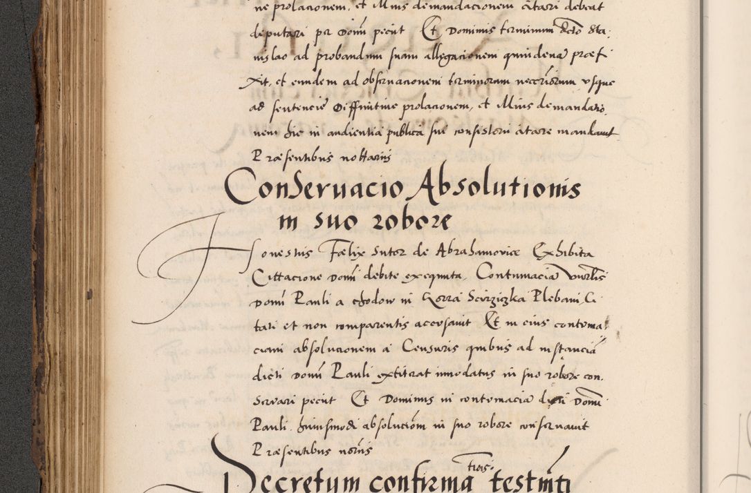 Zdjęcie nr 256 dla obiektu archiwalnego: Acta actorum causarum, sentenciarum diffinitivarum quam interloquutiorum, decretorum, obligationum, quietationum et constitutionum procuratorum coram reverndo domino Petri Porembski preposito Ossviencimensi, canonico et officiali Cracoviensi generali ad annum Dimini 1556, inditione quatuor decima, pontificatus sanctissimi in Christo patris domini Pauli divina providencia pape IIII anno ispius.