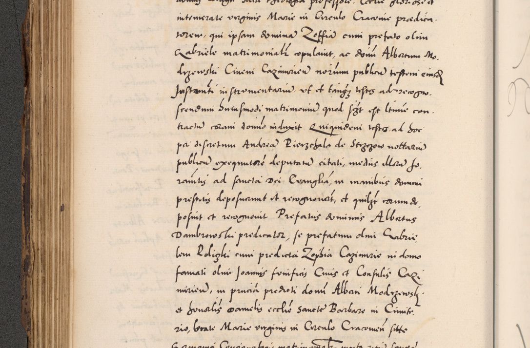 Zdjęcie nr 254 dla obiektu archiwalnego: Acta actorum causarum, sentenciarum diffinitivarum quam interloquutiorum, decretorum, obligationum, quietationum et constitutionum procuratorum coram reverndo domino Petri Porembski preposito Ossviencimensi, canonico et officiali Cracoviensi generali ad annum Dimini 1556, inditione quatuor decima, pontificatus sanctissimi in Christo patris domini Pauli divina providencia pape IIII anno ispius.