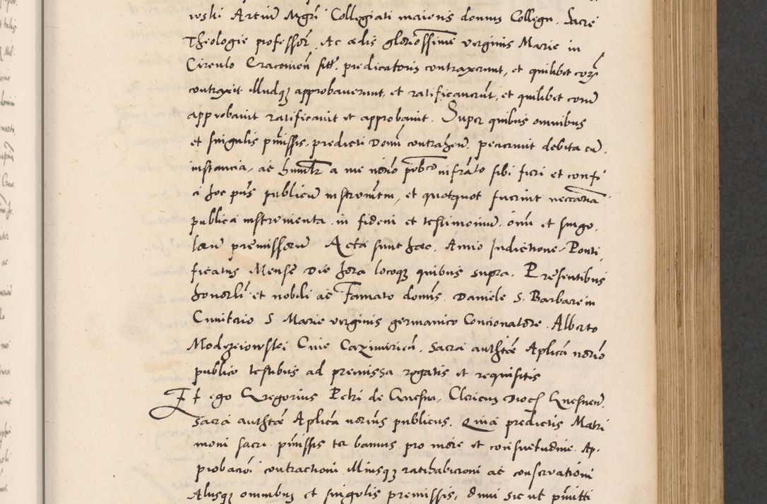 Zdjęcie nr 253 dla obiektu archiwalnego: Acta actorum causarum, sentenciarum diffinitivarum quam interloquutiorum, decretorum, obligationum, quietationum et constitutionum procuratorum coram reverndo domino Petri Porembski preposito Ossviencimensi, canonico et officiali Cracoviensi generali ad annum Dimini 1556, inditione quatuor decima, pontificatus sanctissimi in Christo patris domini Pauli divina providencia pape IIII anno ispius.