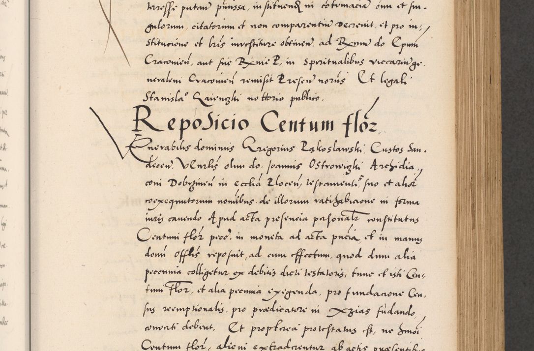 Zdjęcie nr 247 dla obiektu archiwalnego: Acta actorum causarum, sentenciarum diffinitivarum quam interloquutiorum, decretorum, obligationum, quietationum et constitutionum procuratorum coram reverndo domino Petri Porembski preposito Ossviencimensi, canonico et officiali Cracoviensi generali ad annum Dimini 1556, inditione quatuor decima, pontificatus sanctissimi in Christo patris domini Pauli divina providencia pape IIII anno ispius.