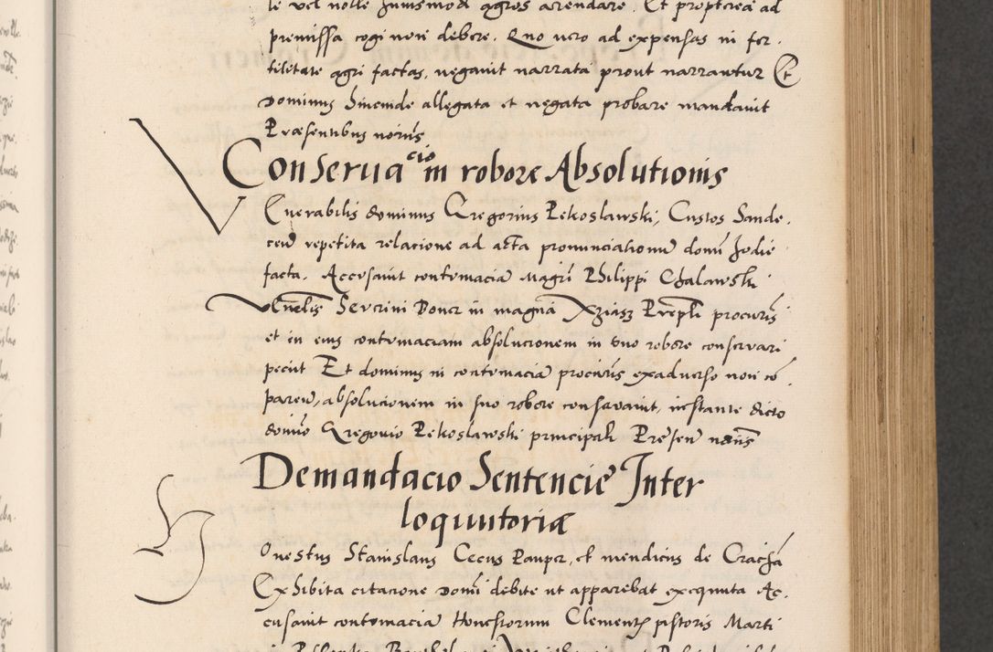 Zdjęcie nr 245 dla obiektu archiwalnego: Acta actorum causarum, sentenciarum diffinitivarum quam interloquutiorum, decretorum, obligationum, quietationum et constitutionum procuratorum coram reverndo domino Petri Porembski preposito Ossviencimensi, canonico et officiali Cracoviensi generali ad annum Dimini 1556, inditione quatuor decima, pontificatus sanctissimi in Christo patris domini Pauli divina providencia pape IIII anno ispius.