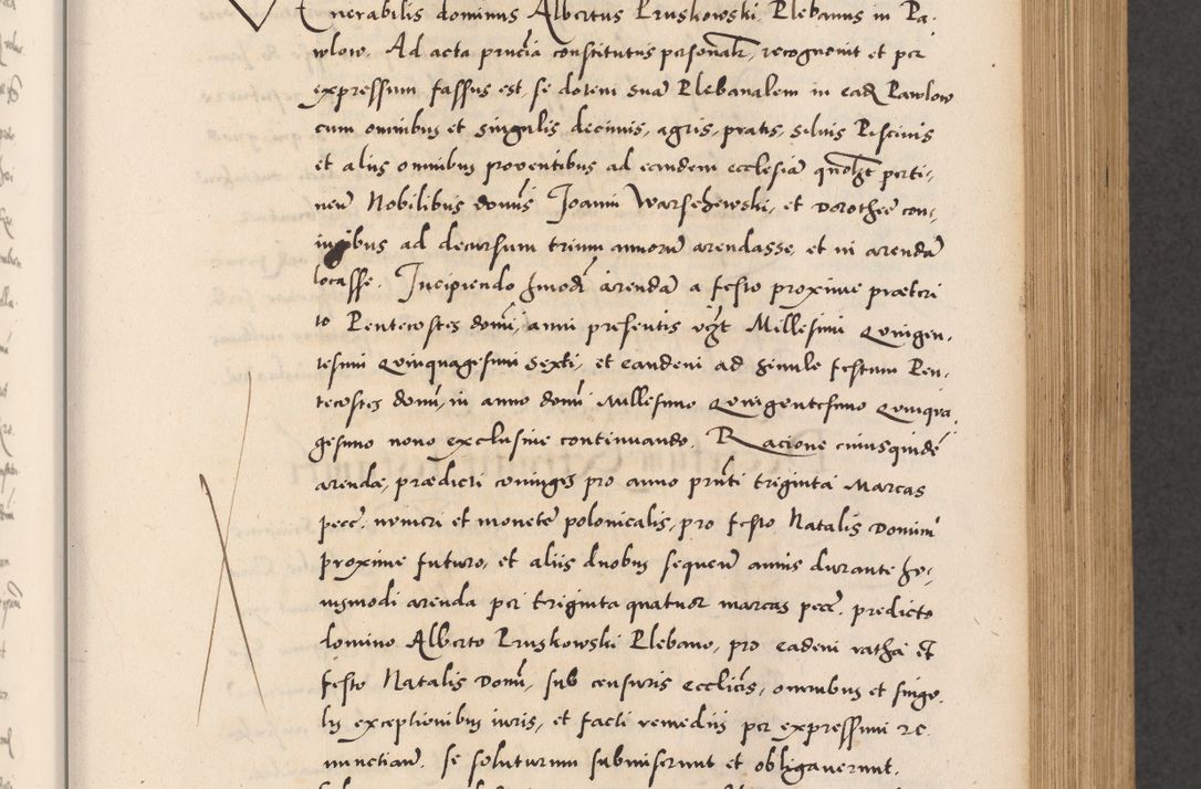 Zdjęcie nr 233 dla obiektu archiwalnego: Acta actorum causarum, sentenciarum diffinitivarum quam interloquutiorum, decretorum, obligationum, quietationum et constitutionum procuratorum coram reverndo domino Petri Porembski preposito Ossviencimensi, canonico et officiali Cracoviensi generali ad annum Dimini 1556, inditione quatuor decima, pontificatus sanctissimi in Christo patris domini Pauli divina providencia pape IIII anno ispius.