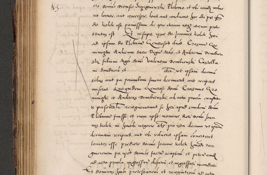 Zdjęcie nr 232 dla obiektu archiwalnego: Acta actorum causarum, sentenciarum diffinitivarum quam interloquutiorum, decretorum, obligationum, quietationum et constitutionum procuratorum coram reverndo domino Petri Porembski preposito Ossviencimensi, canonico et officiali Cracoviensi generali ad annum Dimini 1556, inditione quatuor decima, pontificatus sanctissimi in Christo patris domini Pauli divina providencia pape IIII anno ispius.