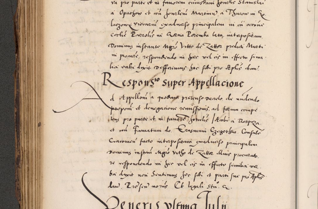 Zdjęcie nr 230 dla obiektu archiwalnego: Acta actorum causarum, sentenciarum diffinitivarum quam interloquutiorum, decretorum, obligationum, quietationum et constitutionum procuratorum coram reverndo domino Petri Porembski preposito Ossviencimensi, canonico et officiali Cracoviensi generali ad annum Dimini 1556, inditione quatuor decima, pontificatus sanctissimi in Christo patris domini Pauli divina providencia pape IIII anno ispius.