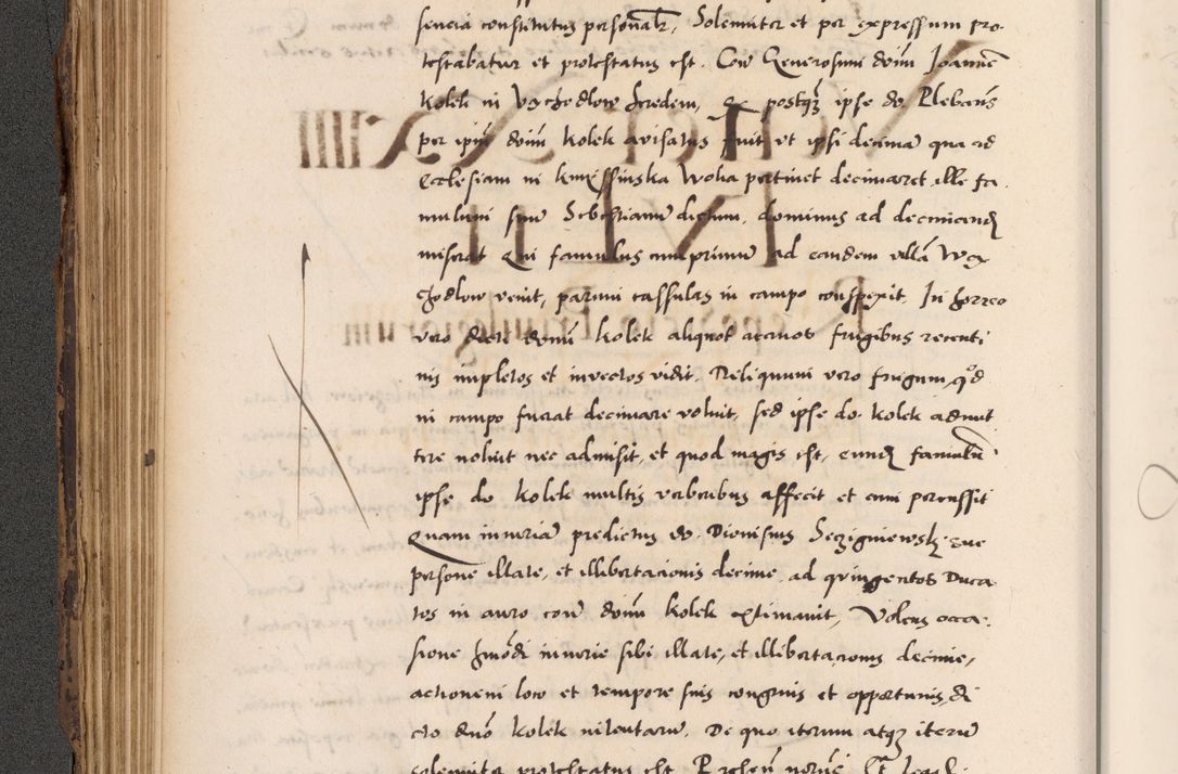 Zdjęcie nr 228 dla obiektu archiwalnego: Acta actorum causarum, sentenciarum diffinitivarum quam interloquutiorum, decretorum, obligationum, quietationum et constitutionum procuratorum coram reverndo domino Petri Porembski preposito Ossviencimensi, canonico et officiali Cracoviensi generali ad annum Dimini 1556, inditione quatuor decima, pontificatus sanctissimi in Christo patris domini Pauli divina providencia pape IIII anno ispius.