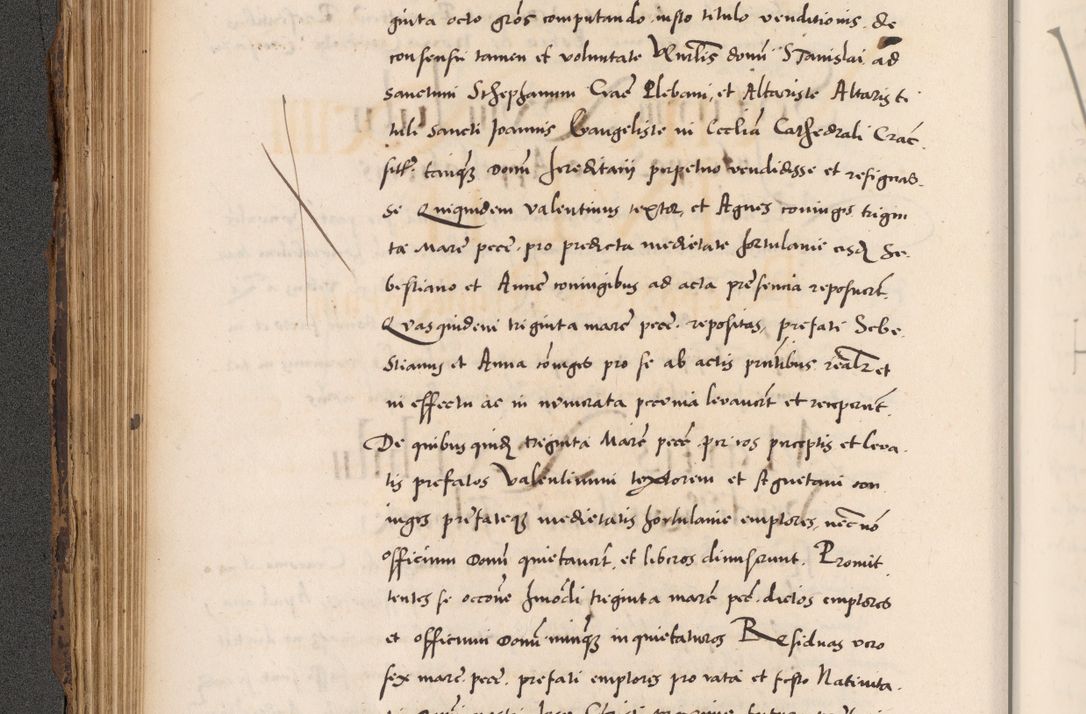 Zdjęcie nr 226 dla obiektu archiwalnego: Acta actorum causarum, sentenciarum diffinitivarum quam interloquutiorum, decretorum, obligationum, quietationum et constitutionum procuratorum coram reverndo domino Petri Porembski preposito Ossviencimensi, canonico et officiali Cracoviensi generali ad annum Dimini 1556, inditione quatuor decima, pontificatus sanctissimi in Christo patris domini Pauli divina providencia pape IIII anno ispius.