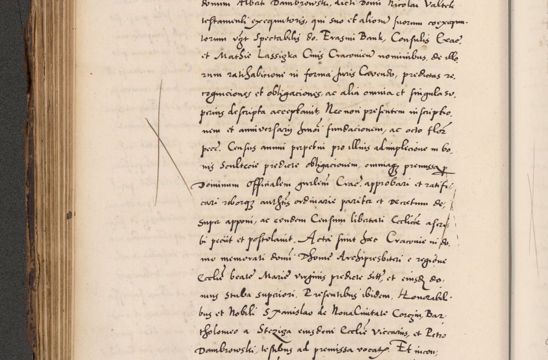 Zdjęcie nr 222 dla obiektu archiwalnego: Acta actorum causarum, sentenciarum diffinitivarum quam interloquutiorum, decretorum, obligationum, quietationum et constitutionum procuratorum coram reverndo domino Petri Porembski preposito Ossviencimensi, canonico et officiali Cracoviensi generali ad annum Dimini 1556, inditione quatuor decima, pontificatus sanctissimi in Christo patris domini Pauli divina providencia pape IIII anno ispius.
