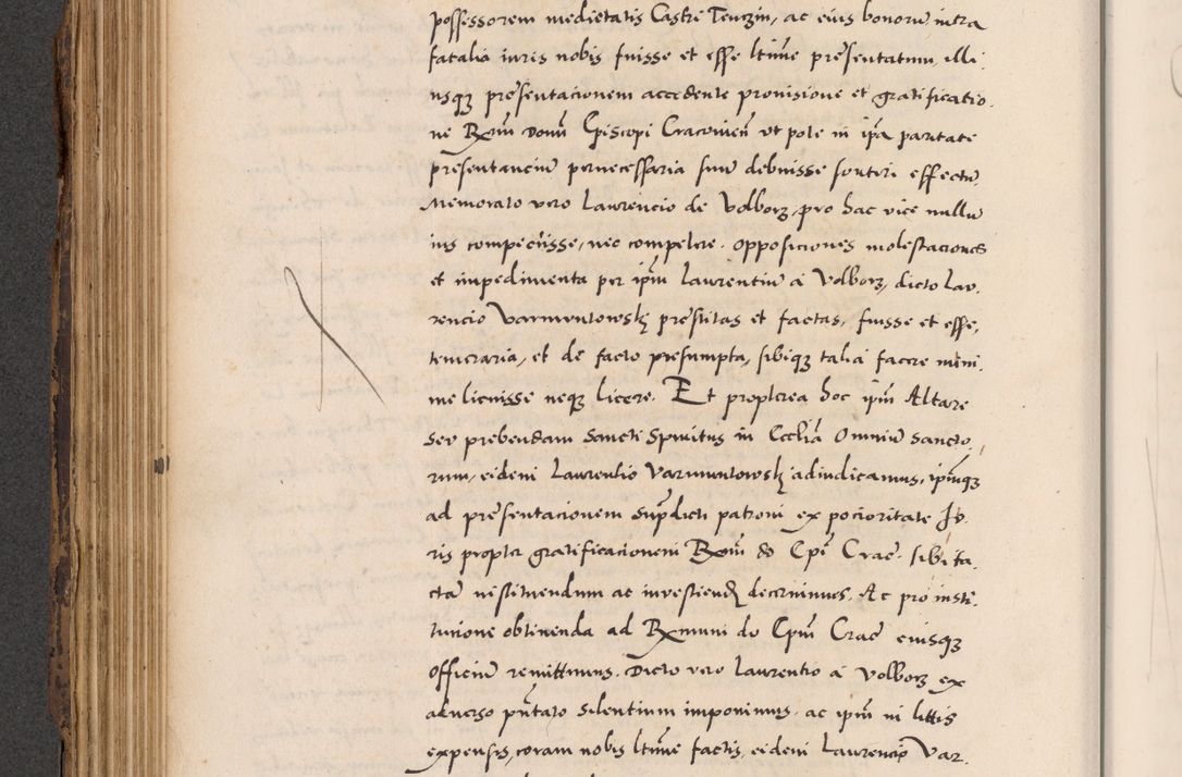 Zdjęcie nr 212 dla obiektu archiwalnego: Acta actorum causarum, sentenciarum diffinitivarum quam interloquutiorum, decretorum, obligationum, quietationum et constitutionum procuratorum coram reverndo domino Petri Porembski preposito Ossviencimensi, canonico et officiali Cracoviensi generali ad annum Dimini 1556, inditione quatuor decima, pontificatus sanctissimi in Christo patris domini Pauli divina providencia pape IIII anno ispius.