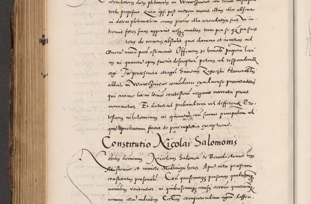 Zdjęcie nr 602 dla obiektu archiwalnego: Acta actorum causarum, sentenciarum diffinitivarum quam interloquutiorum, decretorum, obligationum, quietationum et constitutionum procuratorum coram reverndo domino Petri Porembski preposito Ossviencimensi, canonico et officiali Cracoviensi generali ad annum Dimini 1556, inditione quatuor decima, pontificatus sanctissimi in Christo patris domini Pauli divina providencia pape IIII anno ispius.