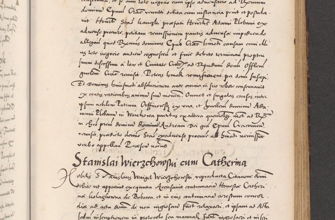 Zdjęcie nr 601 dla obiektu archiwalnego: Acta actorum causarum, sentenciarum diffinitivarum quam interloquutiorum, decretorum, obligationum, quietationum et constitutionum procuratorum coram reverndo domino Petri Porembski preposito Ossviencimensi, canonico et officiali Cracoviensi generali ad annum Dimini 1556, inditione quatuor decima, pontificatus sanctissimi in Christo patris domini Pauli divina providencia pape IIII anno ispius.