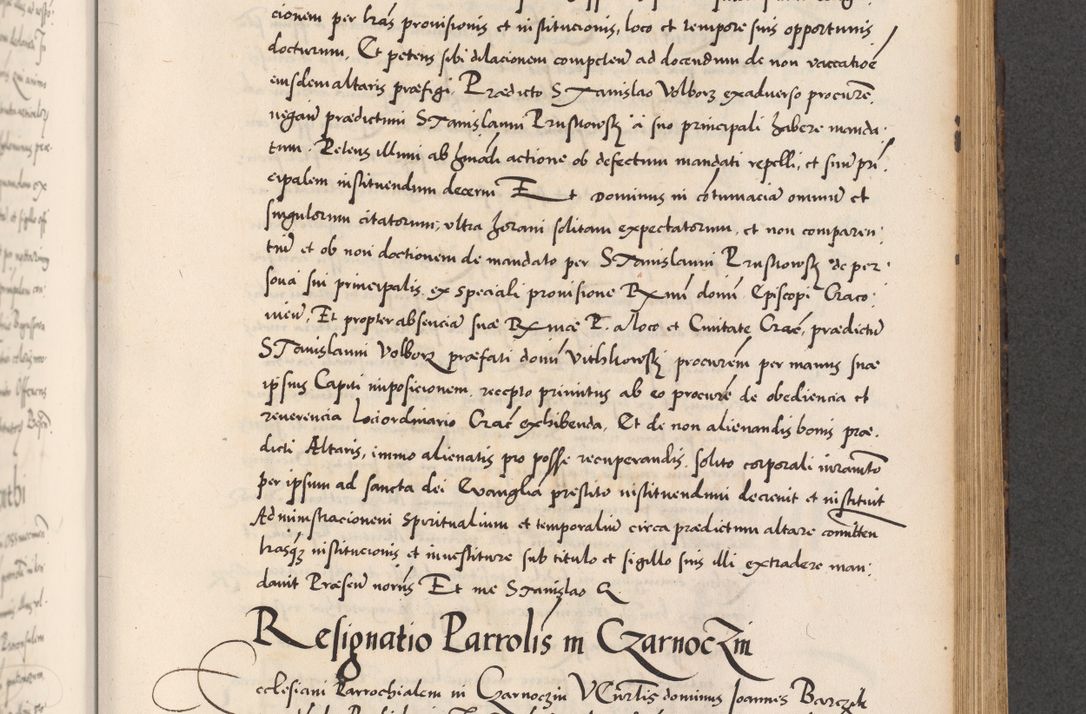 Zdjęcie nr 593 dla obiektu archiwalnego: Acta actorum causarum, sentenciarum diffinitivarum quam interloquutiorum, decretorum, obligationum, quietationum et constitutionum procuratorum coram reverndo domino Petri Porembski preposito Ossviencimensi, canonico et officiali Cracoviensi generali ad annum Dimini 1556, inditione quatuor decima, pontificatus sanctissimi in Christo patris domini Pauli divina providencia pape IIII anno ispius.