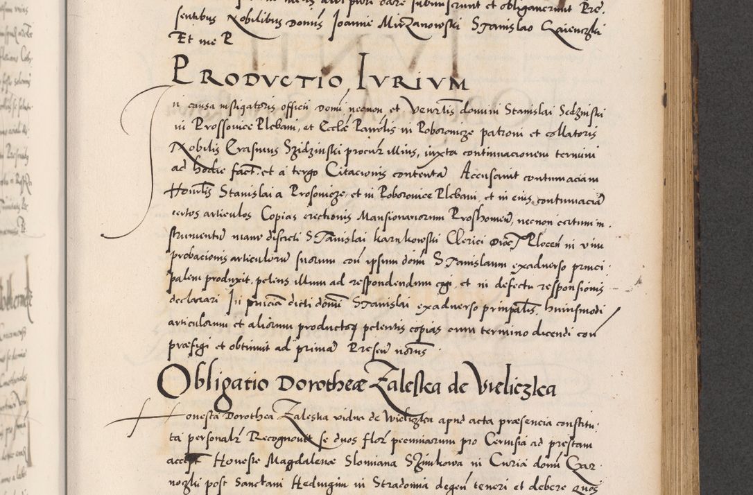 Zdjęcie nr 589 dla obiektu archiwalnego: Acta actorum causarum, sentenciarum diffinitivarum quam interloquutiorum, decretorum, obligationum, quietationum et constitutionum procuratorum coram reverndo domino Petri Porembski preposito Ossviencimensi, canonico et officiali Cracoviensi generali ad annum Dimini 1556, inditione quatuor decima, pontificatus sanctissimi in Christo patris domini Pauli divina providencia pape IIII anno ispius.