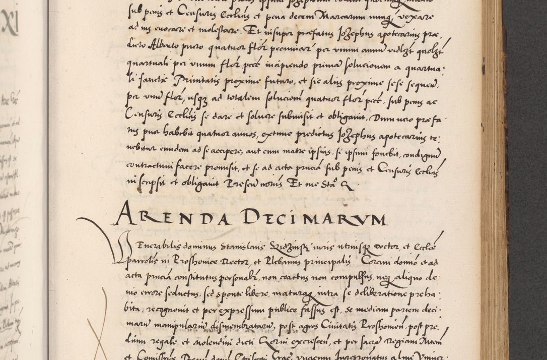 Zdjęcie nr 583 dla obiektu archiwalnego: Acta actorum causarum, sentenciarum diffinitivarum quam interloquutiorum, decretorum, obligationum, quietationum et constitutionum procuratorum coram reverndo domino Petri Porembski preposito Ossviencimensi, canonico et officiali Cracoviensi generali ad annum Dimini 1556, inditione quatuor decima, pontificatus sanctissimi in Christo patris domini Pauli divina providencia pape IIII anno ispius.