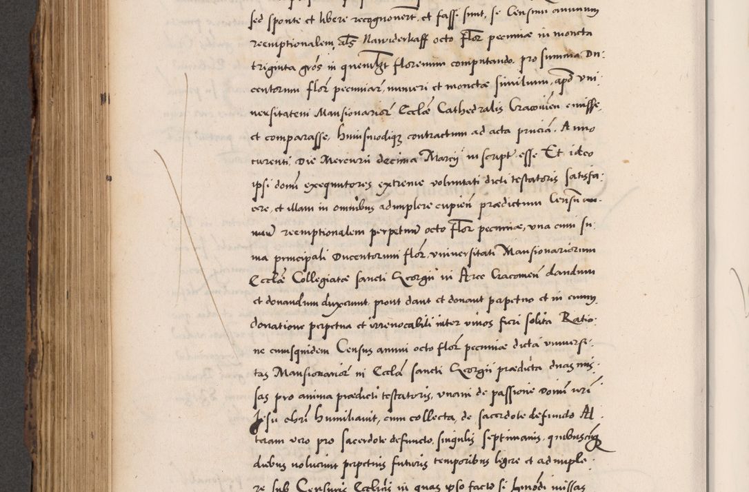 Zdjęcie nr 580 dla obiektu archiwalnego: Acta actorum causarum, sentenciarum diffinitivarum quam interloquutiorum, decretorum, obligationum, quietationum et constitutionum procuratorum coram reverndo domino Petri Porembski preposito Ossviencimensi, canonico et officiali Cracoviensi generali ad annum Dimini 1556, inditione quatuor decima, pontificatus sanctissimi in Christo patris domini Pauli divina providencia pape IIII anno ispius.