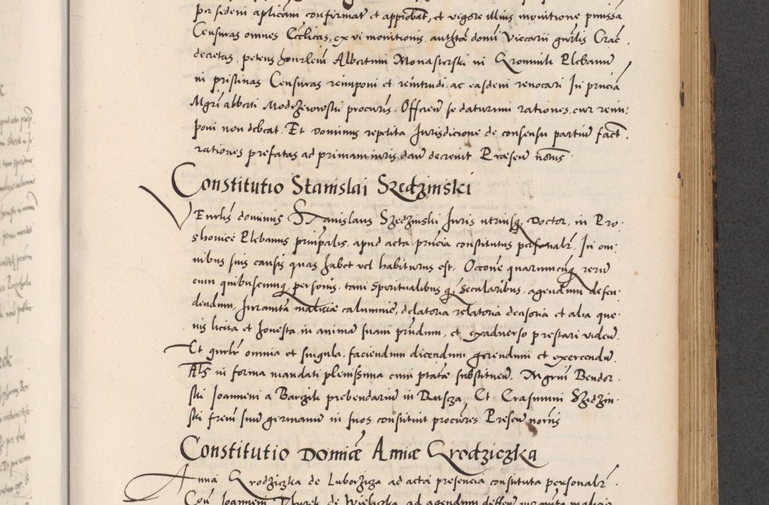Zdjęcie nr 579 dla obiektu archiwalnego: Acta actorum causarum, sentenciarum diffinitivarum quam interloquutiorum, decretorum, obligationum, quietationum et constitutionum procuratorum coram reverndo domino Petri Porembski preposito Ossviencimensi, canonico et officiali Cracoviensi generali ad annum Dimini 1556, inditione quatuor decima, pontificatus sanctissimi in Christo patris domini Pauli divina providencia pape IIII anno ispius.