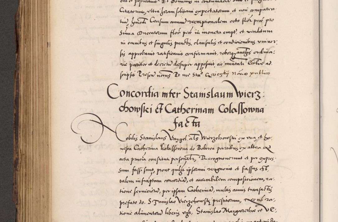 Zdjęcie nr 572 dla obiektu archiwalnego: Acta actorum causarum, sentenciarum diffinitivarum quam interloquutiorum, decretorum, obligationum, quietationum et constitutionum procuratorum coram reverndo domino Petri Porembski preposito Ossviencimensi, canonico et officiali Cracoviensi generali ad annum Dimini 1556, inditione quatuor decima, pontificatus sanctissimi in Christo patris domini Pauli divina providencia pape IIII anno ispius.