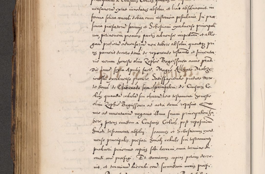 Zdjęcie nr 562 dla obiektu archiwalnego: Acta actorum causarum, sentenciarum diffinitivarum quam interloquutiorum, decretorum, obligationum, quietationum et constitutionum procuratorum coram reverndo domino Petri Porembski preposito Ossviencimensi, canonico et officiali Cracoviensi generali ad annum Dimini 1556, inditione quatuor decima, pontificatus sanctissimi in Christo patris domini Pauli divina providencia pape IIII anno ispius.