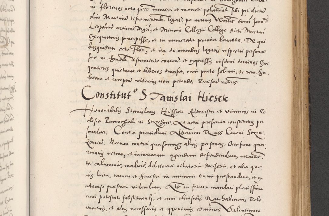 Zdjęcie nr 553 dla obiektu archiwalnego: Acta actorum causarum, sentenciarum diffinitivarum quam interloquutiorum, decretorum, obligationum, quietationum et constitutionum procuratorum coram reverndo domino Petri Porembski preposito Ossviencimensi, canonico et officiali Cracoviensi generali ad annum Dimini 1556, inditione quatuor decima, pontificatus sanctissimi in Christo patris domini Pauli divina providencia pape IIII anno ispius.
