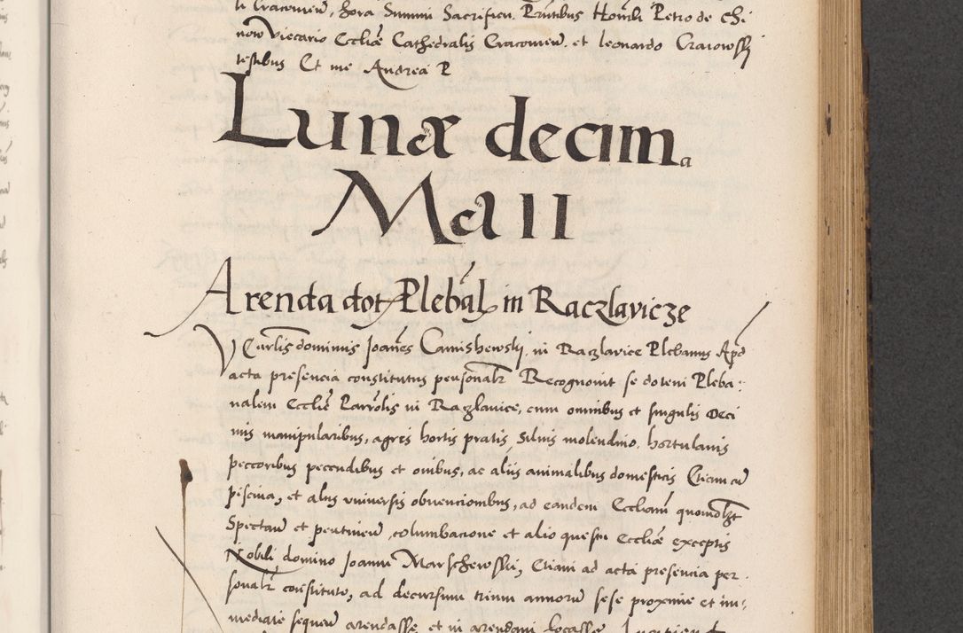 Zdjęcie nr 551 dla obiektu archiwalnego: Acta actorum causarum, sentenciarum diffinitivarum quam interloquutiorum, decretorum, obligationum, quietationum et constitutionum procuratorum coram reverndo domino Petri Porembski preposito Ossviencimensi, canonico et officiali Cracoviensi generali ad annum Dimini 1556, inditione quatuor decima, pontificatus sanctissimi in Christo patris domini Pauli divina providencia pape IIII anno ispius.