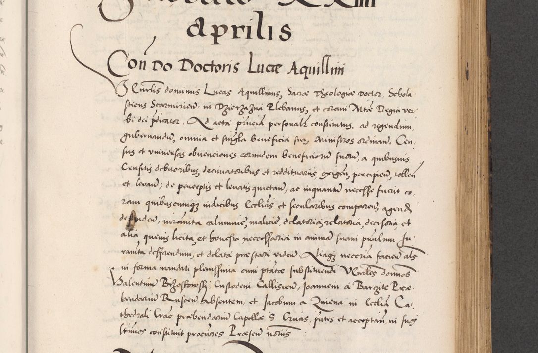Zdjęcie nr 531 dla obiektu archiwalnego: Acta actorum causarum, sentenciarum diffinitivarum quam interloquutiorum, decretorum, obligationum, quietationum et constitutionum procuratorum coram reverndo domino Petri Porembski preposito Ossviencimensi, canonico et officiali Cracoviensi generali ad annum Dimini 1556, inditione quatuor decima, pontificatus sanctissimi in Christo patris domini Pauli divina providencia pape IIII anno ispius.