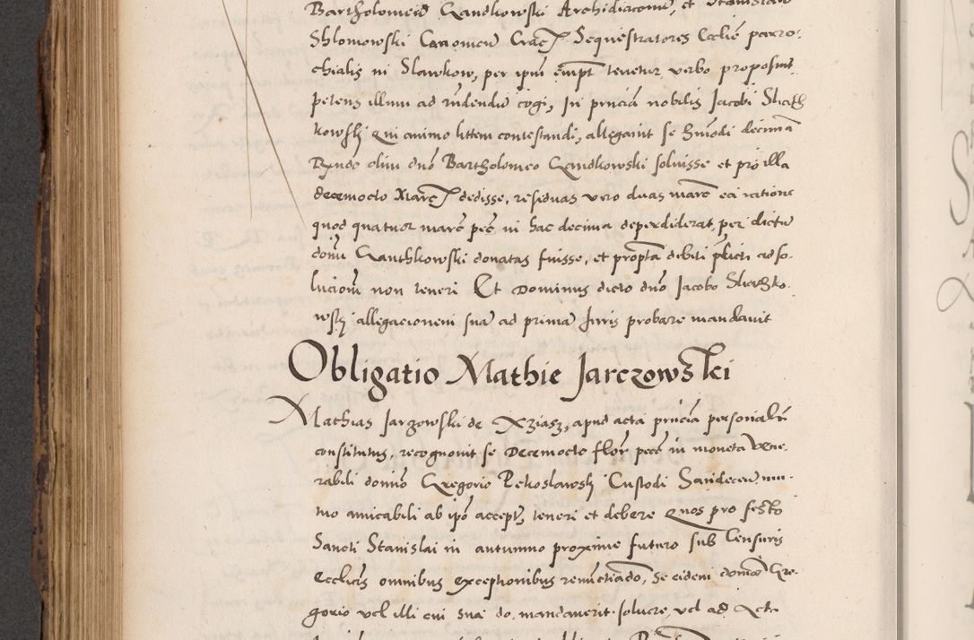 Zdjęcie nr 518 dla obiektu archiwalnego: Acta actorum causarum, sentenciarum diffinitivarum quam interloquutiorum, decretorum, obligationum, quietationum et constitutionum procuratorum coram reverndo domino Petri Porembski preposito Ossviencimensi, canonico et officiali Cracoviensi generali ad annum Dimini 1556, inditione quatuor decima, pontificatus sanctissimi in Christo patris domini Pauli divina providencia pape IIII anno ispius.