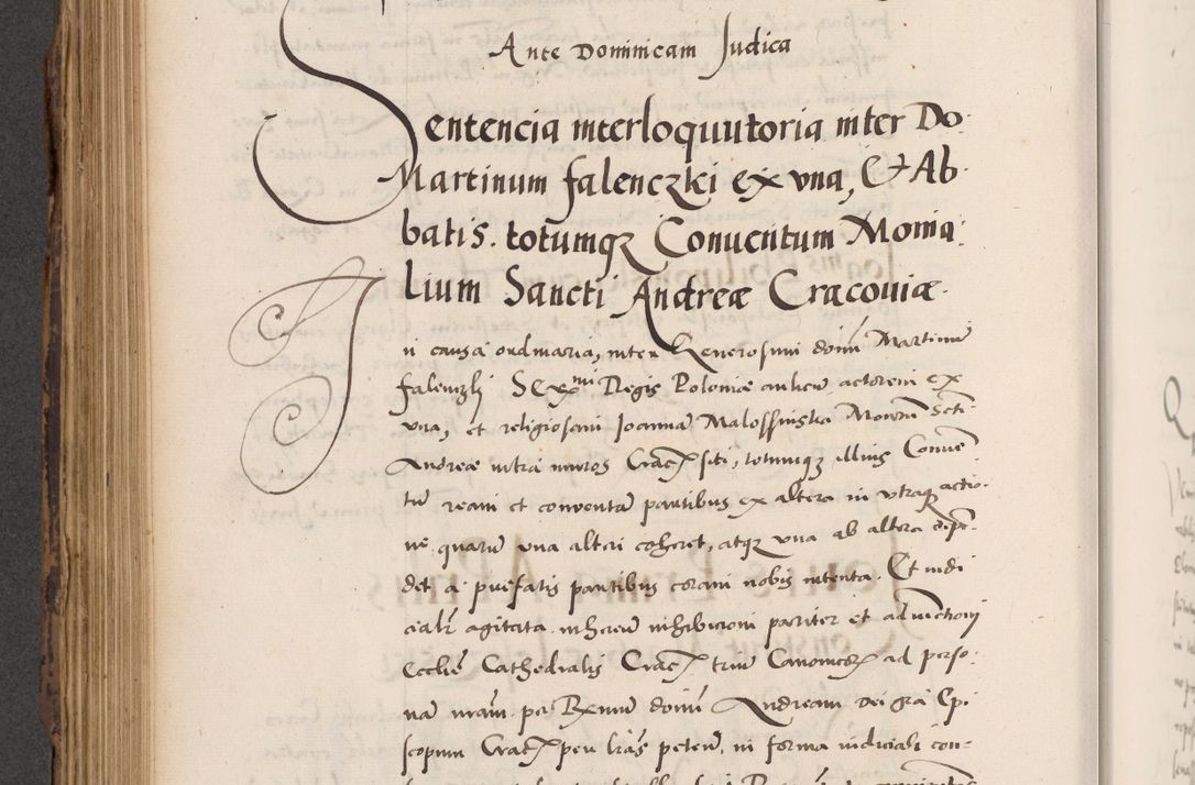 Zdjęcie nr 514 dla obiektu archiwalnego: Acta actorum causarum, sentenciarum diffinitivarum quam interloquutiorum, decretorum, obligationum, quietationum et constitutionum procuratorum coram reverndo domino Petri Porembski preposito Ossviencimensi, canonico et officiali Cracoviensi generali ad annum Dimini 1556, inditione quatuor decima, pontificatus sanctissimi in Christo patris domini Pauli divina providencia pape IIII anno ispius.