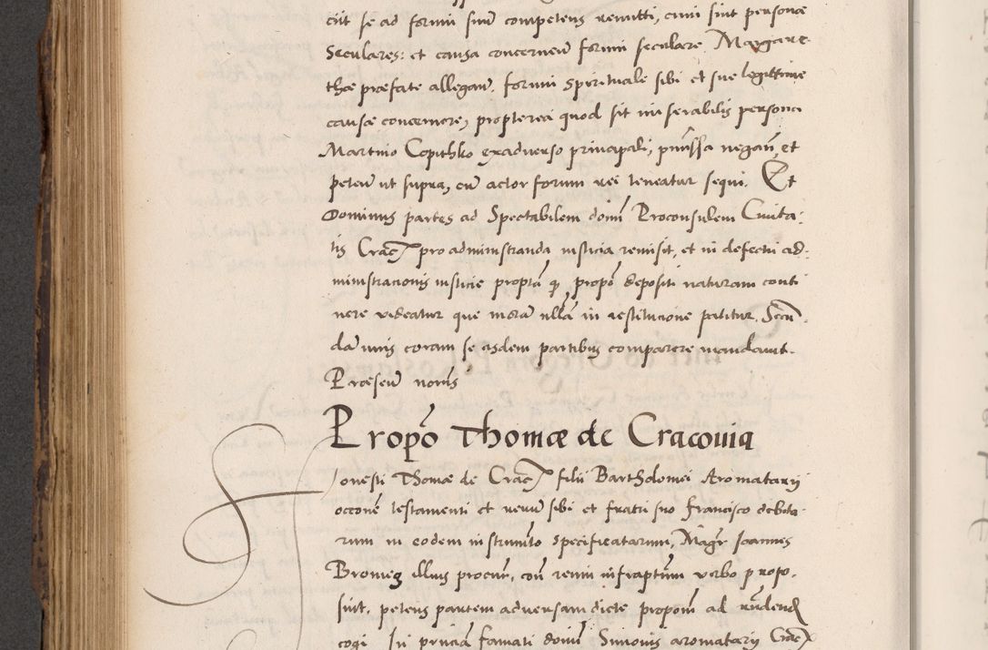 Zdjęcie nr 516 dla obiektu archiwalnego: Acta actorum causarum, sentenciarum diffinitivarum quam interloquutiorum, decretorum, obligationum, quietationum et constitutionum procuratorum coram reverndo domino Petri Porembski preposito Ossviencimensi, canonico et officiali Cracoviensi generali ad annum Dimini 1556, inditione quatuor decima, pontificatus sanctissimi in Christo patris domini Pauli divina providencia pape IIII anno ispius.