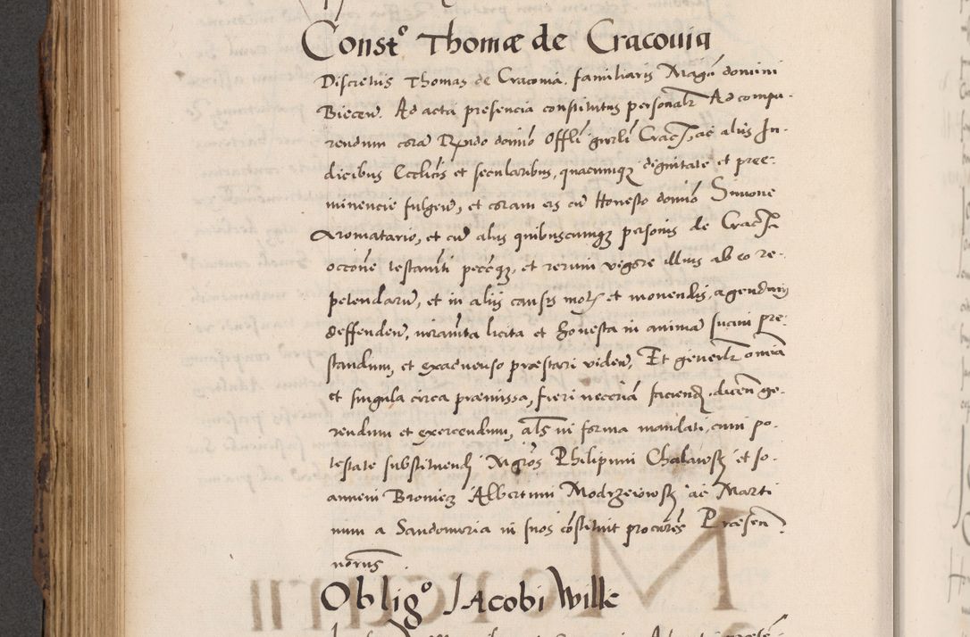 Zdjęcie nr 512 dla obiektu archiwalnego: Acta actorum causarum, sentenciarum diffinitivarum quam interloquutiorum, decretorum, obligationum, quietationum et constitutionum procuratorum coram reverndo domino Petri Porembski preposito Ossviencimensi, canonico et officiali Cracoviensi generali ad annum Dimini 1556, inditione quatuor decima, pontificatus sanctissimi in Christo patris domini Pauli divina providencia pape IIII anno ispius.