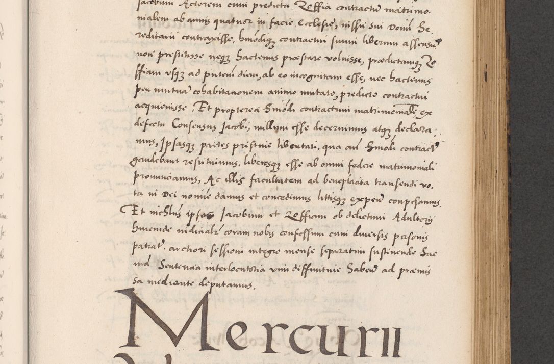 Zdjęcie nr 511 dla obiektu archiwalnego: Acta actorum causarum, sentenciarum diffinitivarum quam interloquutiorum, decretorum, obligationum, quietationum et constitutionum procuratorum coram reverndo domino Petri Porembski preposito Ossviencimensi, canonico et officiali Cracoviensi generali ad annum Dimini 1556, inditione quatuor decima, pontificatus sanctissimi in Christo patris domini Pauli divina providencia pape IIII anno ispius.