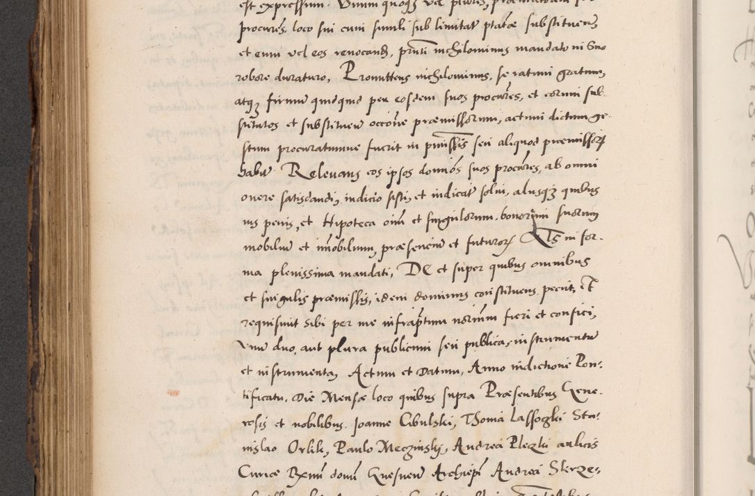 Zdjęcie nr 506 dla obiektu archiwalnego: Acta actorum causarum, sentenciarum diffinitivarum quam interloquutiorum, decretorum, obligationum, quietationum et constitutionum procuratorum coram reverndo domino Petri Porembski preposito Ossviencimensi, canonico et officiali Cracoviensi generali ad annum Dimini 1556, inditione quatuor decima, pontificatus sanctissimi in Christo patris domini Pauli divina providencia pape IIII anno ispius.