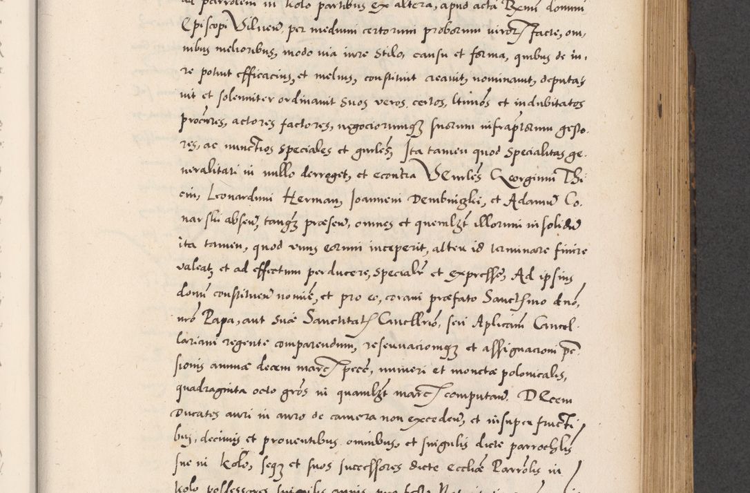 Zdjęcie nr 505 dla obiektu archiwalnego: Acta actorum causarum, sentenciarum diffinitivarum quam interloquutiorum, decretorum, obligationum, quietationum et constitutionum procuratorum coram reverndo domino Petri Porembski preposito Ossviencimensi, canonico et officiali Cracoviensi generali ad annum Dimini 1556, inditione quatuor decima, pontificatus sanctissimi in Christo patris domini Pauli divina providencia pape IIII anno ispius.