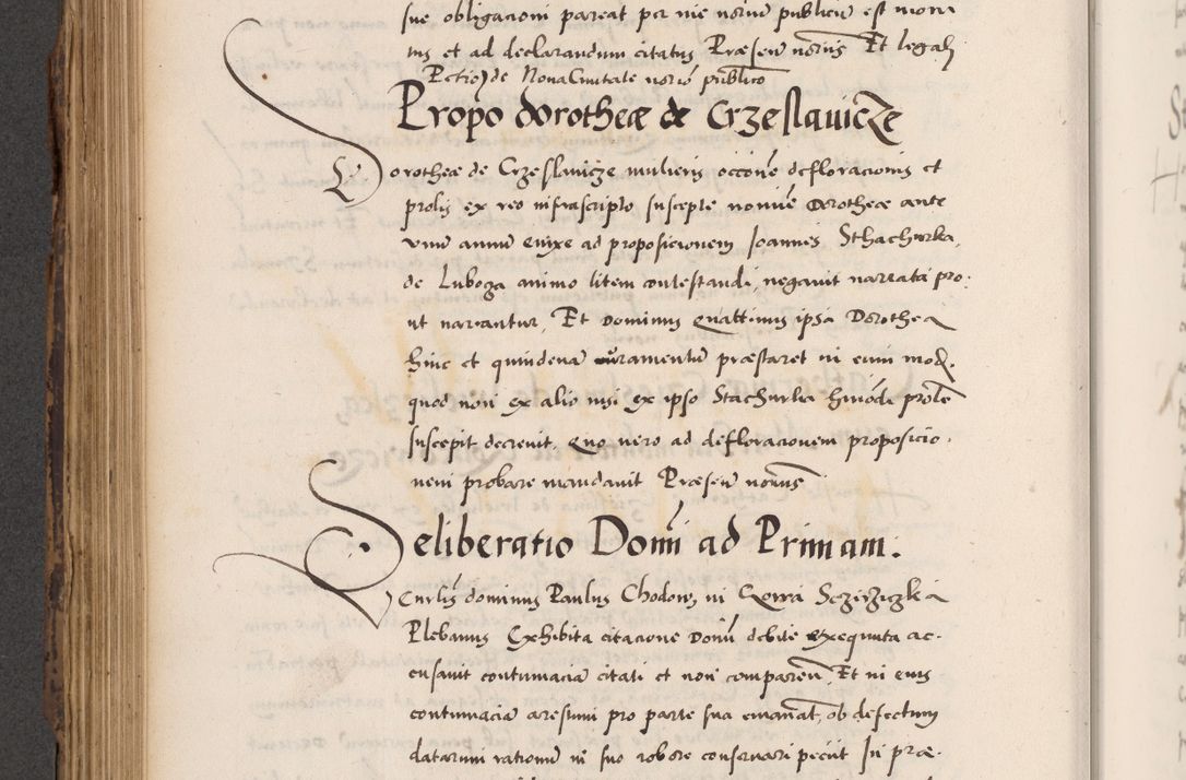 Zdjęcie nr 500 dla obiektu archiwalnego: Acta actorum causarum, sentenciarum diffinitivarum quam interloquutiorum, decretorum, obligationum, quietationum et constitutionum procuratorum coram reverndo domino Petri Porembski preposito Ossviencimensi, canonico et officiali Cracoviensi generali ad annum Dimini 1556, inditione quatuor decima, pontificatus sanctissimi in Christo patris domini Pauli divina providencia pape IIII anno ispius.