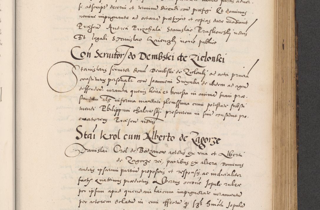 Zdjęcie nr 491 dla obiektu archiwalnego: Acta actorum causarum, sentenciarum diffinitivarum quam interloquutiorum, decretorum, obligationum, quietationum et constitutionum procuratorum coram reverndo domino Petri Porembski preposito Ossviencimensi, canonico et officiali Cracoviensi generali ad annum Dimini 1556, inditione quatuor decima, pontificatus sanctissimi in Christo patris domini Pauli divina providencia pape IIII anno ispius.