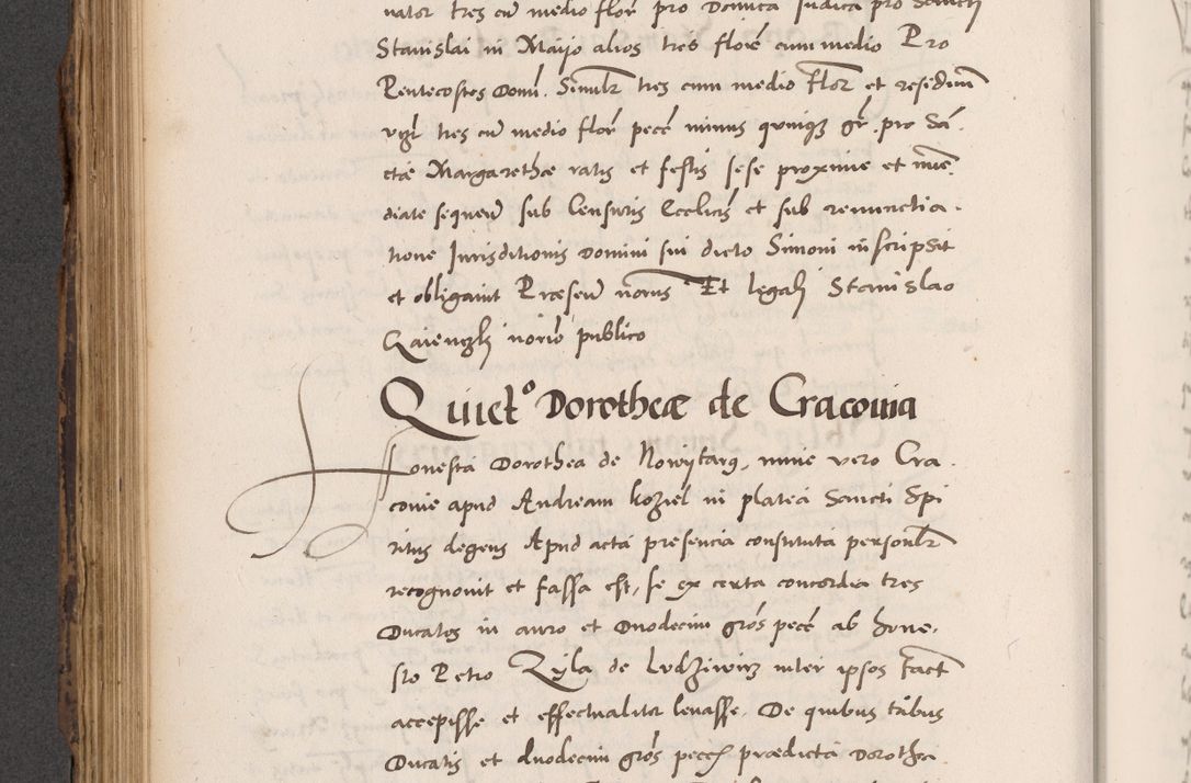 Zdjęcie nr 476 dla obiektu archiwalnego: Acta actorum causarum, sentenciarum diffinitivarum quam interloquutiorum, decretorum, obligationum, quietationum et constitutionum procuratorum coram reverndo domino Petri Porembski preposito Ossviencimensi, canonico et officiali Cracoviensi generali ad annum Dimini 1556, inditione quatuor decima, pontificatus sanctissimi in Christo patris domini Pauli divina providencia pape IIII anno ispius.