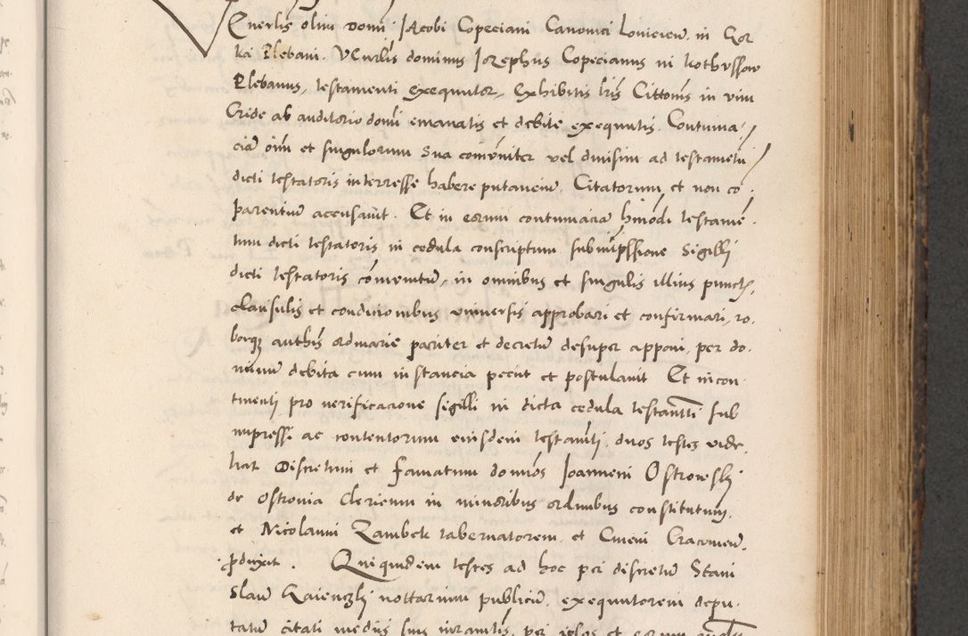 Zdjęcie nr 473 dla obiektu archiwalnego: Acta actorum causarum, sentenciarum diffinitivarum quam interloquutiorum, decretorum, obligationum, quietationum et constitutionum procuratorum coram reverndo domino Petri Porembski preposito Ossviencimensi, canonico et officiali Cracoviensi generali ad annum Dimini 1556, inditione quatuor decima, pontificatus sanctissimi in Christo patris domini Pauli divina providencia pape IIII anno ispius.