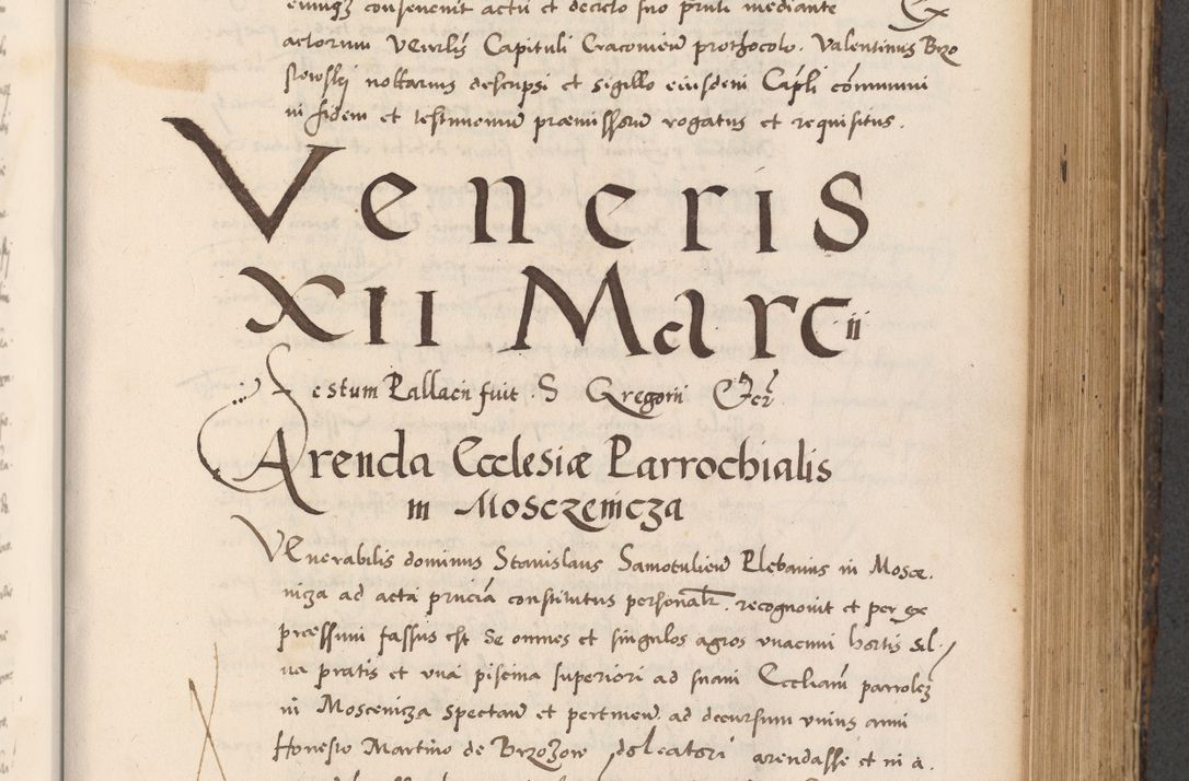 Zdjęcie nr 469 dla obiektu archiwalnego: Acta actorum causarum, sentenciarum diffinitivarum quam interloquutiorum, decretorum, obligationum, quietationum et constitutionum procuratorum coram reverndo domino Petri Porembski preposito Ossviencimensi, canonico et officiali Cracoviensi generali ad annum Dimini 1556, inditione quatuor decima, pontificatus sanctissimi in Christo patris domini Pauli divina providencia pape IIII anno ispius.
