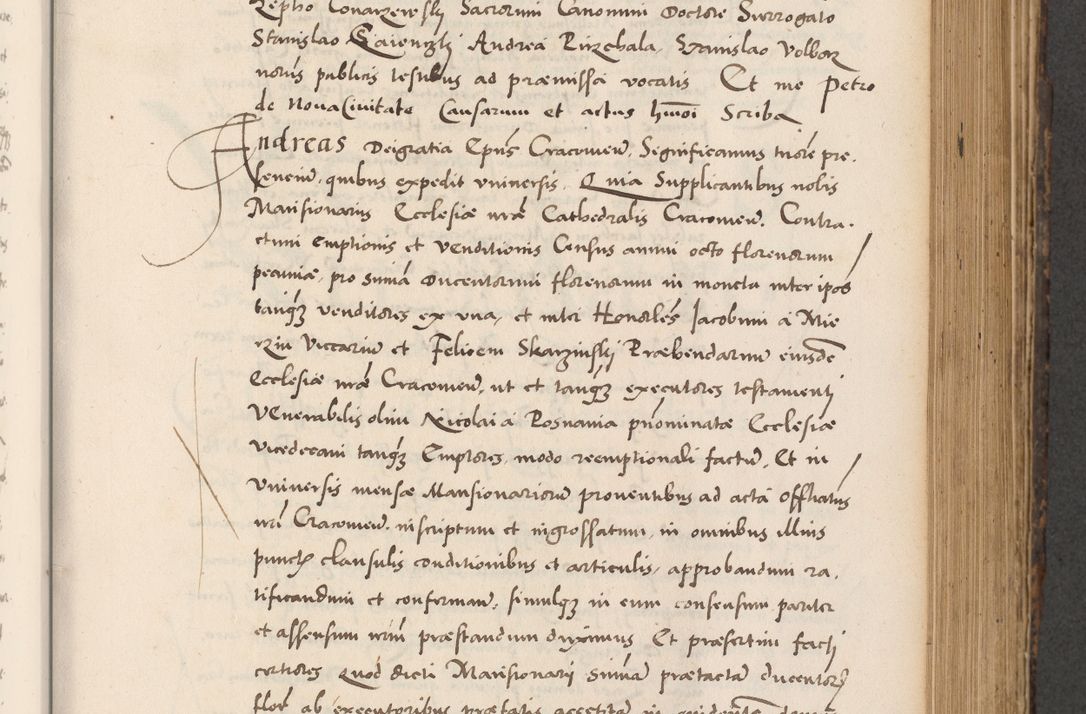 Zdjęcie nr 467 dla obiektu archiwalnego: Acta actorum causarum, sentenciarum diffinitivarum quam interloquutiorum, decretorum, obligationum, quietationum et constitutionum procuratorum coram reverndo domino Petri Porembski preposito Ossviencimensi, canonico et officiali Cracoviensi generali ad annum Dimini 1556, inditione quatuor decima, pontificatus sanctissimi in Christo patris domini Pauli divina providencia pape IIII anno ispius.