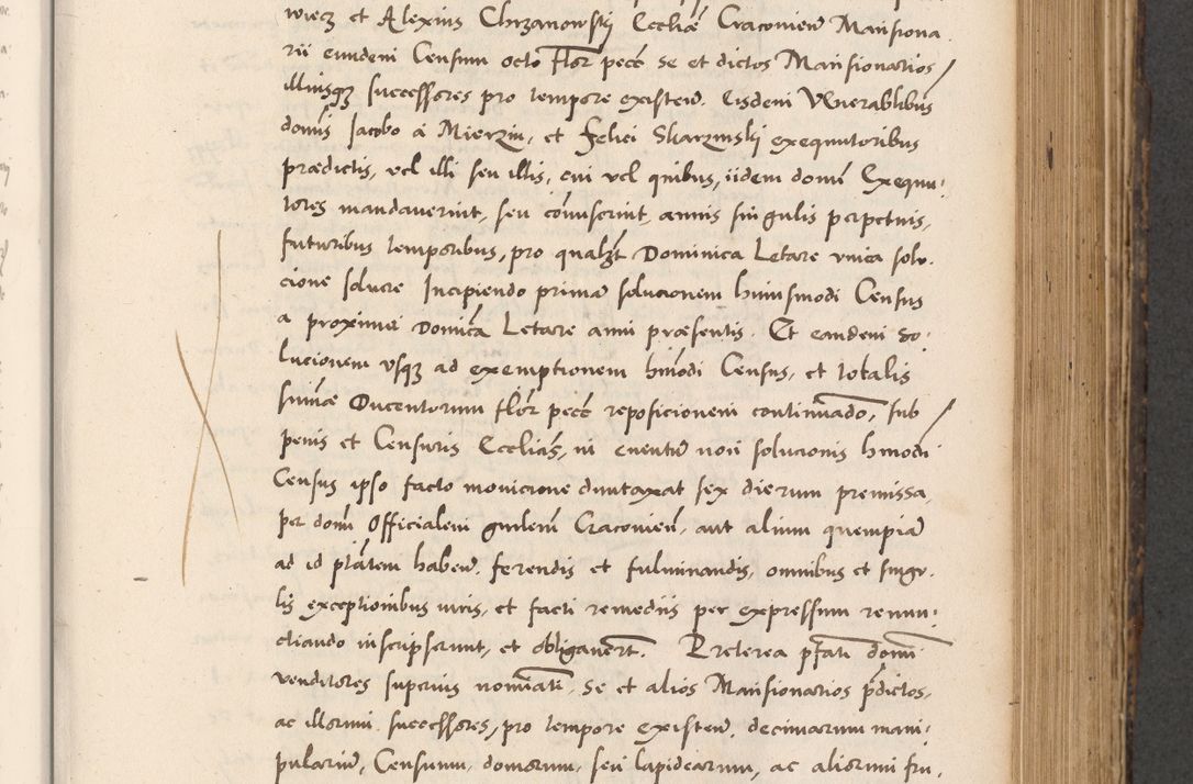 Zdjęcie nr 465 dla obiektu archiwalnego: Acta actorum causarum, sentenciarum diffinitivarum quam interloquutiorum, decretorum, obligationum, quietationum et constitutionum procuratorum coram reverndo domino Petri Porembski preposito Ossviencimensi, canonico et officiali Cracoviensi generali ad annum Dimini 1556, inditione quatuor decima, pontificatus sanctissimi in Christo patris domini Pauli divina providencia pape IIII anno ispius.