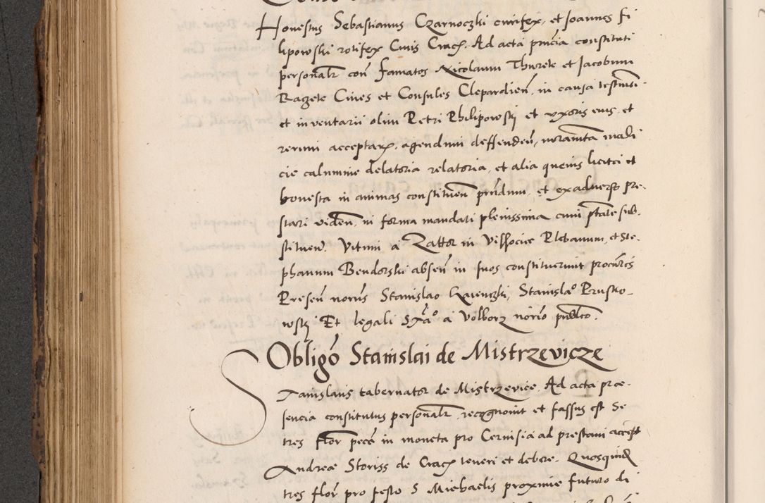 Zdjęcie nr 450 dla obiektu archiwalnego: Acta actorum causarum, sentenciarum diffinitivarum quam interloquutiorum, decretorum, obligationum, quietationum et constitutionum procuratorum coram reverndo domino Petri Porembski preposito Ossviencimensi, canonico et officiali Cracoviensi generali ad annum Dimini 1556, inditione quatuor decima, pontificatus sanctissimi in Christo patris domini Pauli divina providencia pape IIII anno ispius.