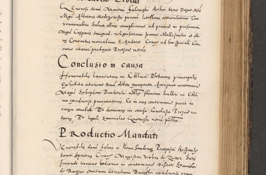 Zdjęcie nr 449 dla obiektu archiwalnego: Acta actorum causarum, sentenciarum diffinitivarum quam interloquutiorum, decretorum, obligationum, quietationum et constitutionum procuratorum coram reverndo domino Petri Porembski preposito Ossviencimensi, canonico et officiali Cracoviensi generali ad annum Dimini 1556, inditione quatuor decima, pontificatus sanctissimi in Christo patris domini Pauli divina providencia pape IIII anno ispius.