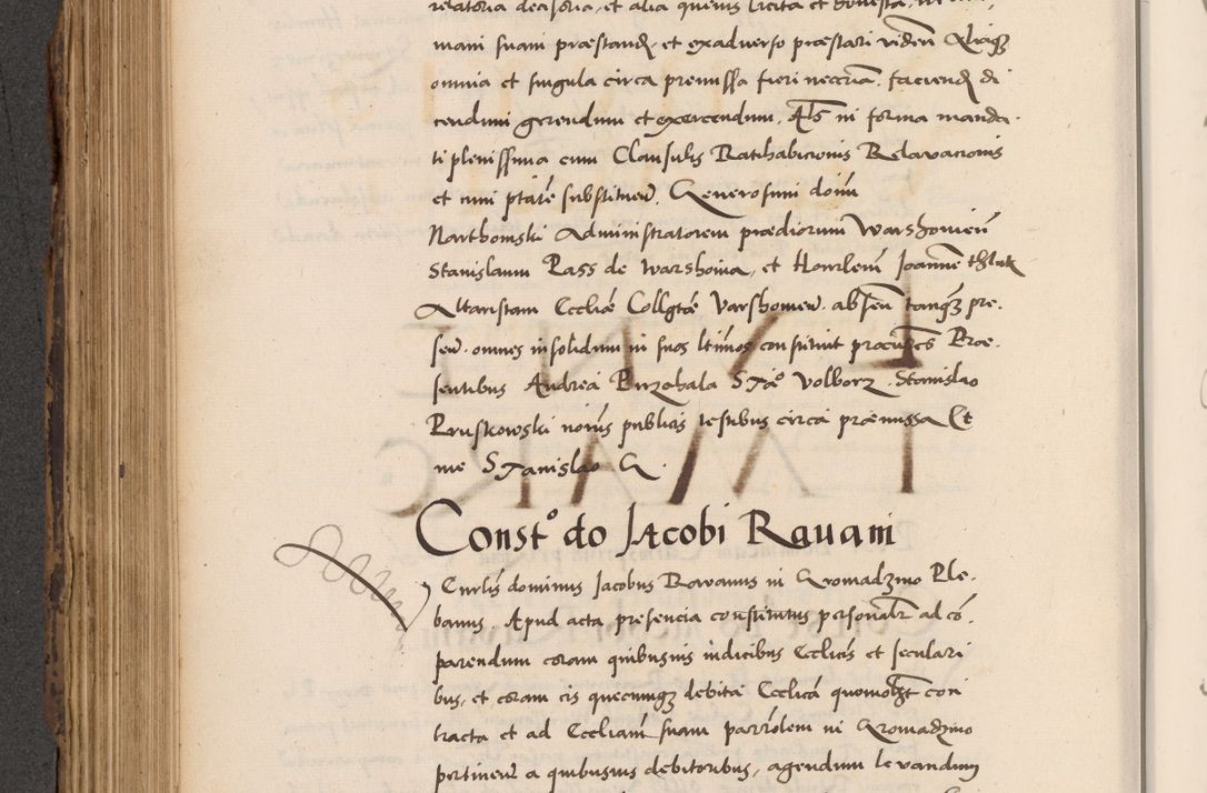 Zdjęcie nr 446 dla obiektu archiwalnego: Acta actorum causarum, sentenciarum diffinitivarum quam interloquutiorum, decretorum, obligationum, quietationum et constitutionum procuratorum coram reverndo domino Petri Porembski preposito Ossviencimensi, canonico et officiali Cracoviensi generali ad annum Dimini 1556, inditione quatuor decima, pontificatus sanctissimi in Christo patris domini Pauli divina providencia pape IIII anno ispius.