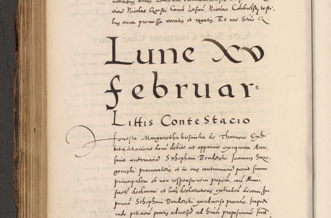 Zdjęcie nr 432 dla obiektu archiwalnego: Acta actorum causarum, sentenciarum diffinitivarum quam interloquutiorum, decretorum, obligationum, quietationum et constitutionum procuratorum coram reverndo domino Petri Porembski preposito Ossviencimensi, canonico et officiali Cracoviensi generali ad annum Dimini 1556, inditione quatuor decima, pontificatus sanctissimi in Christo patris domini Pauli divina providencia pape IIII anno ispius.