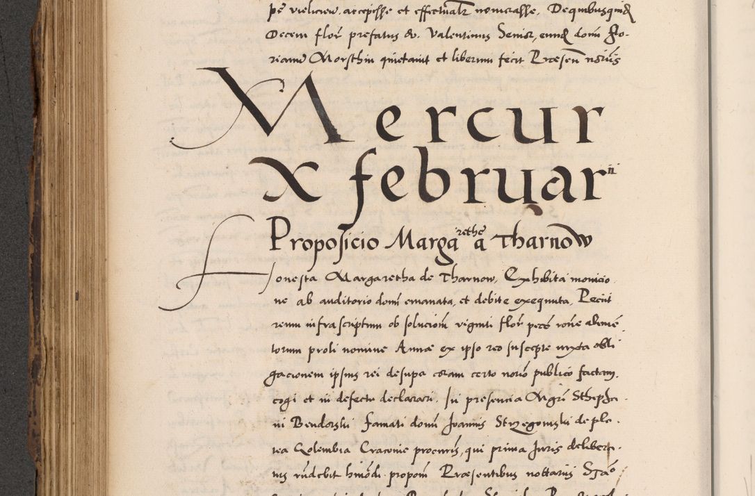 Zdjęcie nr 426 dla obiektu archiwalnego: Acta actorum causarum, sentenciarum diffinitivarum quam interloquutiorum, decretorum, obligationum, quietationum et constitutionum procuratorum coram reverndo domino Petri Porembski preposito Ossviencimensi, canonico et officiali Cracoviensi generali ad annum Dimini 1556, inditione quatuor decima, pontificatus sanctissimi in Christo patris domini Pauli divina providencia pape IIII anno ispius.