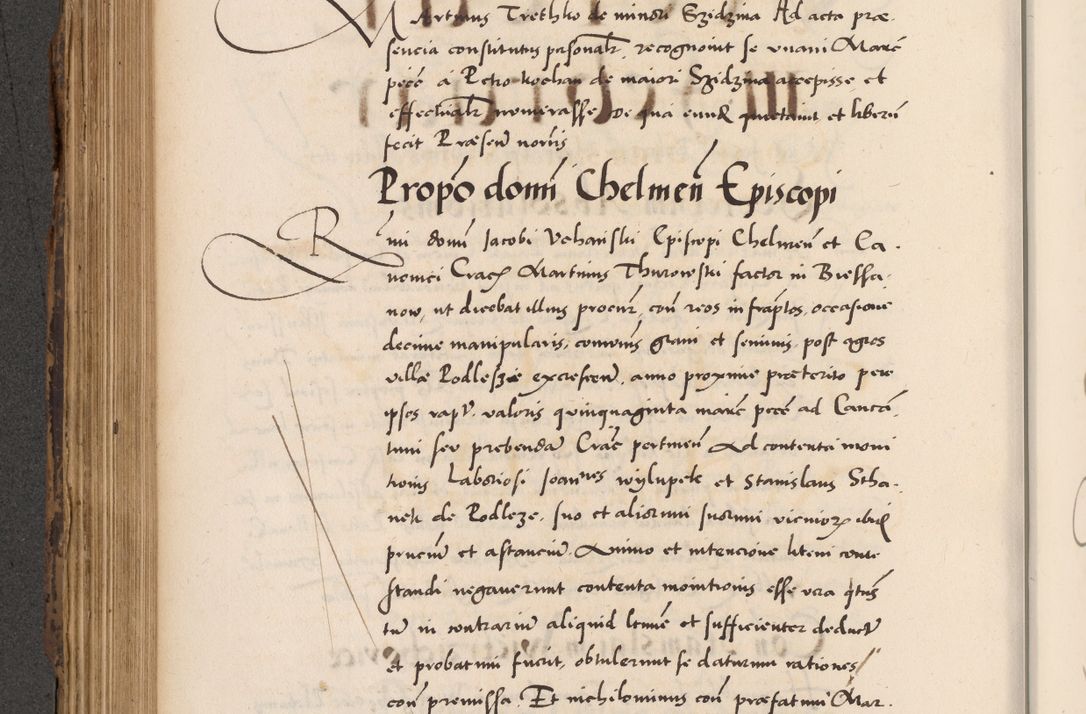 Zdjęcie nr 420 dla obiektu archiwalnego: Acta actorum causarum, sentenciarum diffinitivarum quam interloquutiorum, decretorum, obligationum, quietationum et constitutionum procuratorum coram reverndo domino Petri Porembski preposito Ossviencimensi, canonico et officiali Cracoviensi generali ad annum Dimini 1556, inditione quatuor decima, pontificatus sanctissimi in Christo patris domini Pauli divina providencia pape IIII anno ispius.