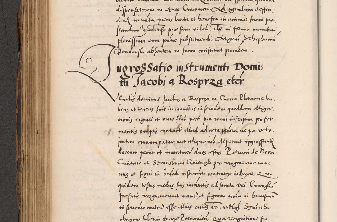 Zdjęcie nr 414 dla obiektu archiwalnego: Acta actorum causarum, sentenciarum diffinitivarum quam interloquutiorum, decretorum, obligationum, quietationum et constitutionum procuratorum coram reverndo domino Petri Porembski preposito Ossviencimensi, canonico et officiali Cracoviensi generali ad annum Dimini 1556, inditione quatuor decima, pontificatus sanctissimi in Christo patris domini Pauli divina providencia pape IIII anno ispius.