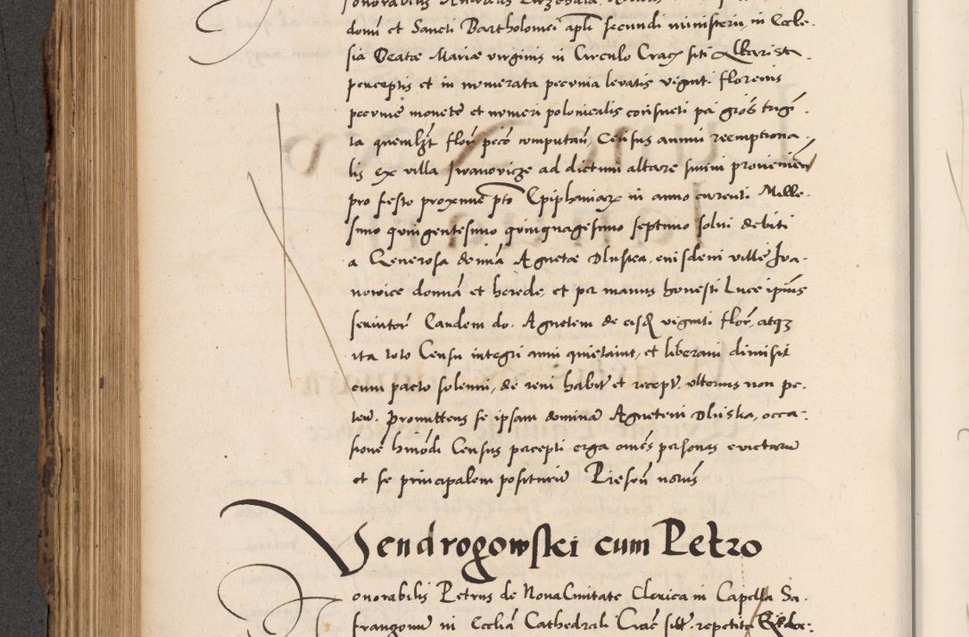 Zdjęcie nr 412 dla obiektu archiwalnego: Acta actorum causarum, sentenciarum diffinitivarum quam interloquutiorum, decretorum, obligationum, quietationum et constitutionum procuratorum coram reverndo domino Petri Porembski preposito Ossviencimensi, canonico et officiali Cracoviensi generali ad annum Dimini 1556, inditione quatuor decima, pontificatus sanctissimi in Christo patris domini Pauli divina providencia pape IIII anno ispius.