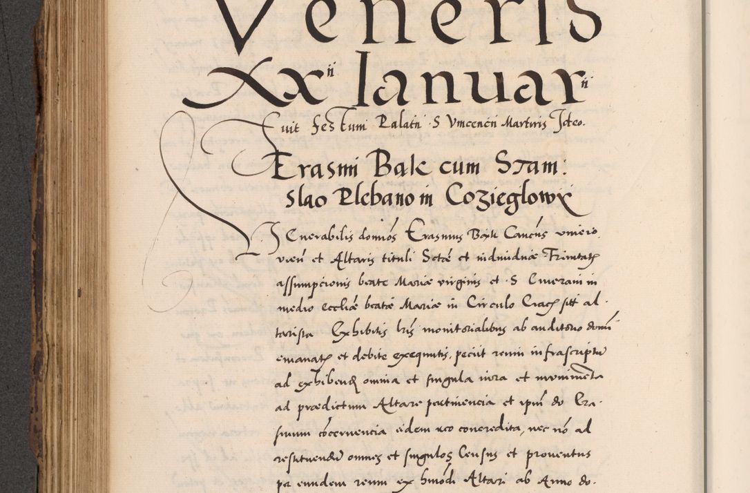 Zdjęcie nr 408 dla obiektu archiwalnego: Acta actorum causarum, sentenciarum diffinitivarum quam interloquutiorum, decretorum, obligationum, quietationum et constitutionum procuratorum coram reverndo domino Petri Porembski preposito Ossviencimensi, canonico et officiali Cracoviensi generali ad annum Dimini 1556, inditione quatuor decima, pontificatus sanctissimi in Christo patris domini Pauli divina providencia pape IIII anno ispius.
